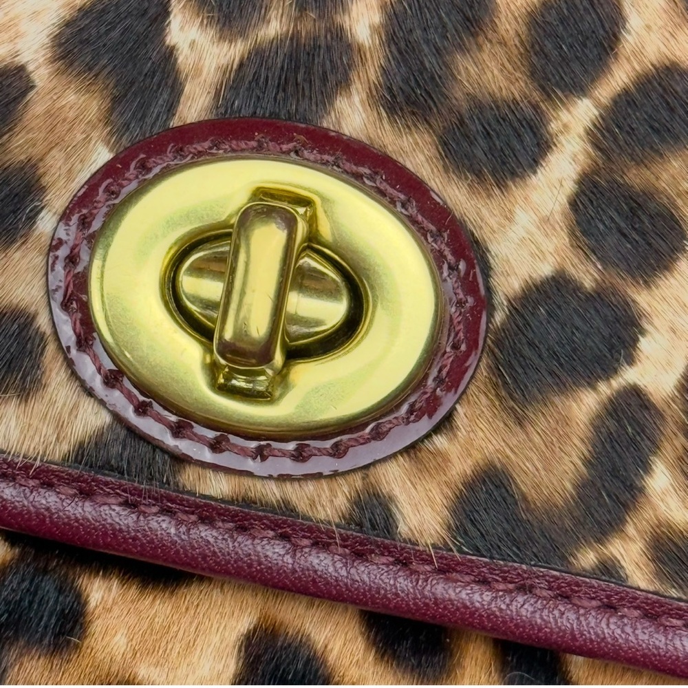 Authentic Coach Leopard Animal Print Haircalf Mini Crossbody Shoulder Bag - Picture 8 of 15